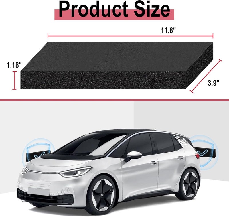 BFXM Garage Wall Protector for Car Doors, Garage Wall Bumper, Waterproof Garage Anti-Collision Strip, 11.8" x 3.9" x 1.18" Self Adhesive EVA Foam for Collision Protection (2 Pack) - Image 2